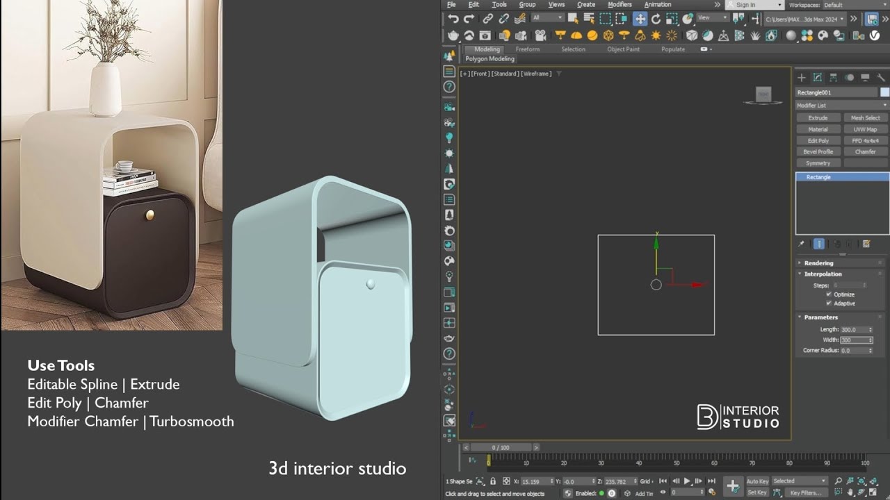 3ds Max Side Table Modeling | Beginner to Pro Tutorial