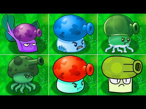 PvZ All FUME-SHROOM Plant Attack All Zombies Fight! - PvZ Mod Team Plants