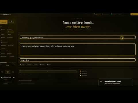 ShakespeareAi - from idea to complete novel video thumbnail