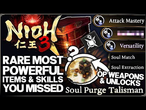 Nioh 3 - Only 0.1% of Players Found These Items - Hidden Best Weapon & OP Secret Unlocks You Missed!