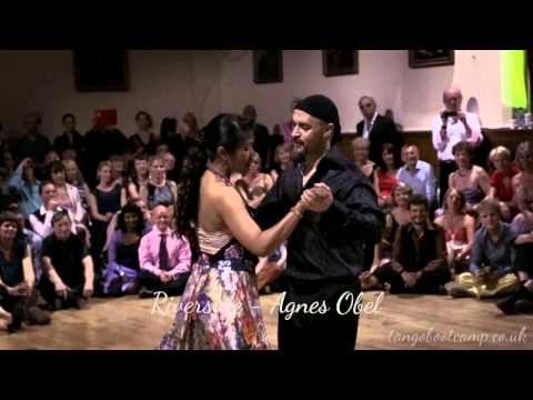  Cristina Ladas  and  Homer Ladas  are  dancing  to  the  tango  "  Rodriguez Pena  "  by  Adolfo Carabelli  at  England International Tango Festival  in  2014