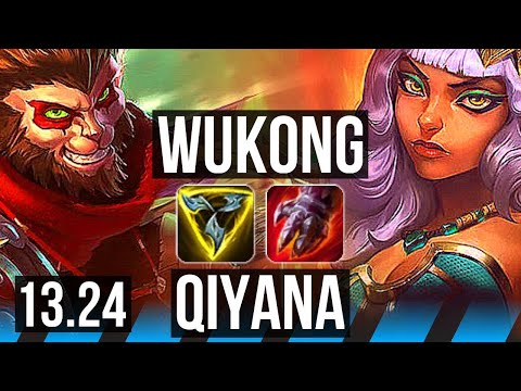 WUKONG vs QIYANA (MID) | 15/2/3, 600+ games, Godlike | NA Challenger | 13.24