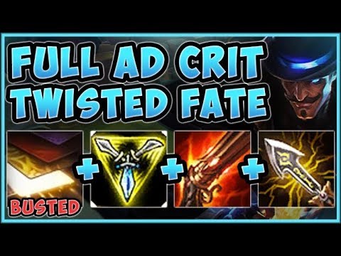 COME ON RIOT! TRIFORCE CRIT TWISTED FATE IS 100% OP! TWISTED FATE S9 GAMEPLAY! - League of Legends