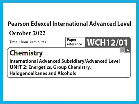 Unit 2 October 2022 -  AS Chemistry Edexcel - Dr  Hanaa Assil