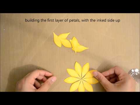Card: Building a flower with a leaf punch