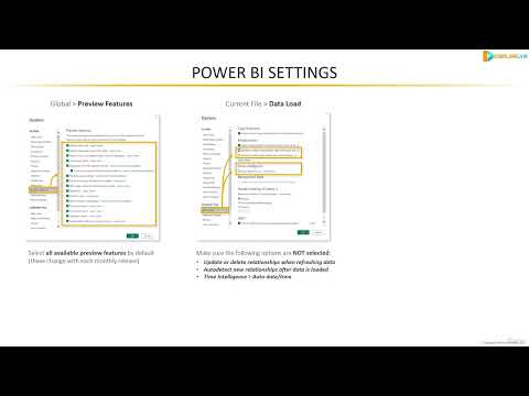 2.4 IMPORTANT Adjusting Settings - Microsoft Power BI Desktop for Business Intelligence | YDisLive