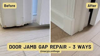 3 ways to repair door jamb gaps after changing out your flooring