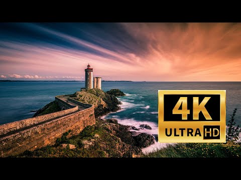 4K Bretagne Island | 3 Hours Drone Travel Fly