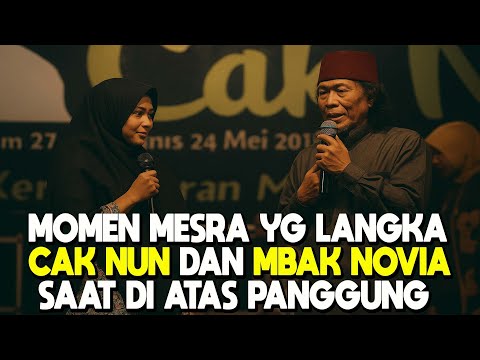 MOMEN MESRA YANG SANGAT LANGKA CAK NUN DAN NOVIA KOLOPAKING DI ATAS PANGGUNG