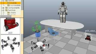 Robot Simulator: new V-REP model browser and composer functionality