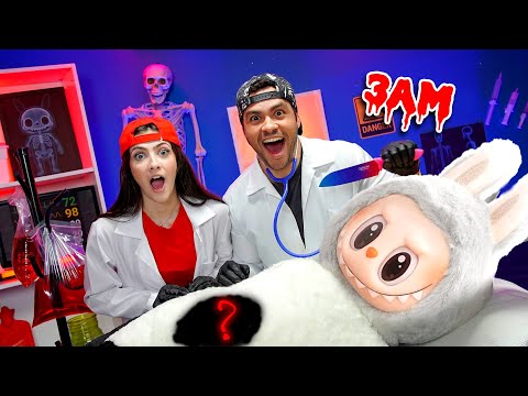 WE OPENED A GIANT LABUBU AT 3 AM!! (what's inside?)