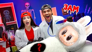 ABRIMOS UM LABUBU GIGANTE ÀS 3 DA MANHÃ!! ( o que tem dentro ? )