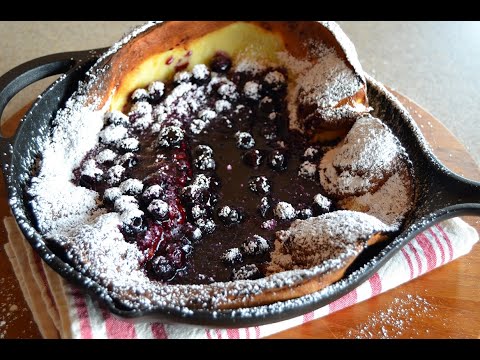 EASY DUTCH BABY | How to make a dutch baby with blueberry sauce