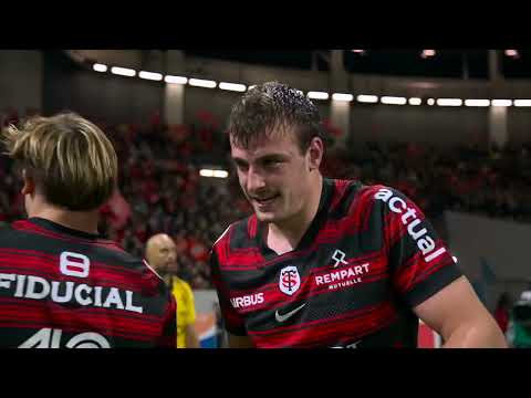TOP 14 - Essai de Léo BANOS (ST) - Stade Toulousain - Stade Rochelais