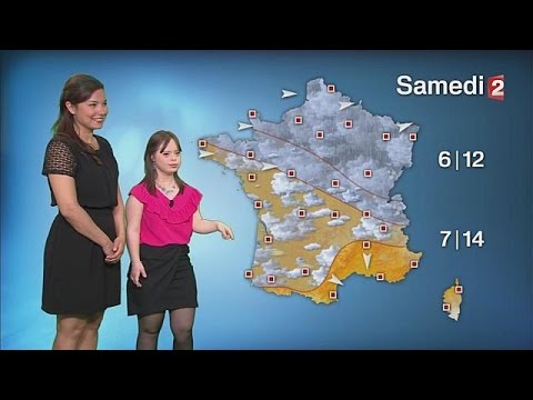 Respect! Un infinit de voință. Melanie, t&acirc;năra cu sindrom Down, a prezentat vremea la &rdquo;France 2&rdquo;