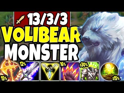 NEW VOLIBEAR REWORK 🔥 MAX HEAL VOLIBEAR BUILD 🔥 LoL New reworked Volibear Season 10 PBE Gameplay