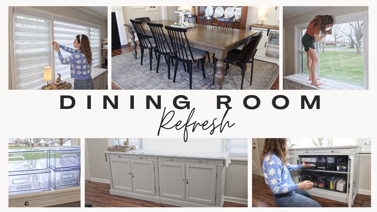 Dining Room Refresh ✨ Simple Organization That Changed My Daily Life | JOYDECO | Custom Curtains
