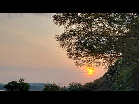 Sunrise view at Bedok Reservoir in Singapore.