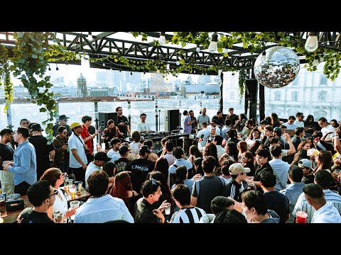 Playing music at day club until people dance