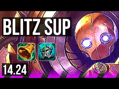 BLITZCRANK & Ezreal vs MORGANA & Caitlyn (SUP) | 700+ games | NA Grandmaster | 14.24