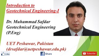 Introduction to Geotechnical Engineering I