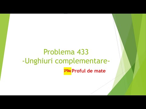 Problema 433: Unghiuri complementare #profuldemate2020 #Bacalaureat #Evaluare #Națională #matematică