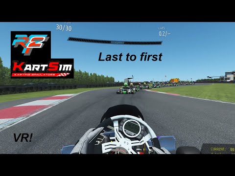 Racing in kartsim around Clay Pigeon on rFactor 2 in vr!