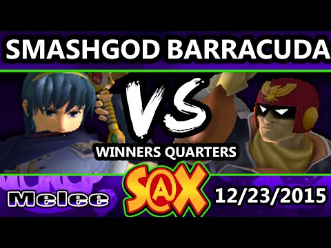 S@X 129 - HE | SmashG0D (Marth) Vs. Barracuda (Captain Falcon) SSBM Winners Quarters - Smash Melee