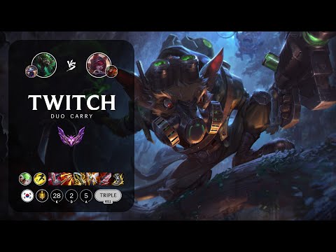 Twitch ADC vs Xayah - KR Master Patch 12.23