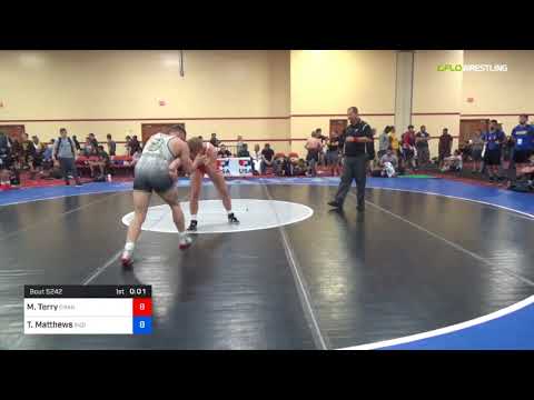 2018 Marine Corps US Open/UWW Junior Freestyle 86 Rnd Of 32 - Myles Terry (Oran) Vs. Tyler Matthew