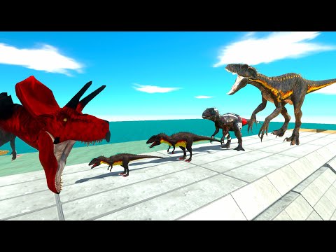 BATTLE 4 SIZE of INDORAPTOR - Animal Revolt Battle Simulator