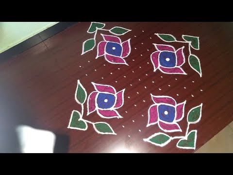 17×1 dots /#Rangoli muggulu//dots#muggulu/and designs#/flowers designs
