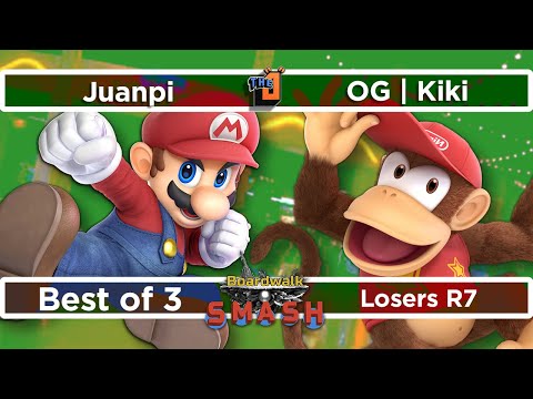 Kiki (Diddy Kong) vs Juanpi (Mario) Losers R7 - Boardwalk Smash #33 - SSBU