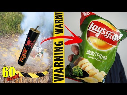 60 SECONDS Experiment - FIRECRACKERS | PETARD VS Lay's Chips | CRASH TEST