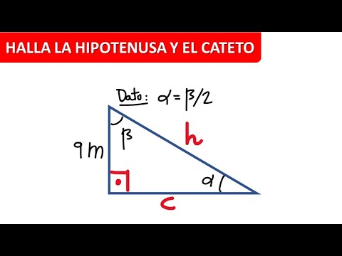 CÓMO HALLAR LA HIPOTENUSA CON EL ÁNGULO Y UN CATETO. Triángulo rectángulo
