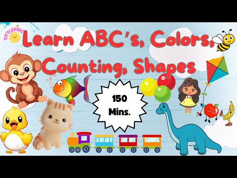 Learn ABC’s, Colors, Counting, Shapes, Nursery Rhymes & More! #toddlerlearning #baby #youresosmart