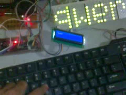 Interfacing LCD + Keyboard + Dotmatrix with single AVR ATmega8