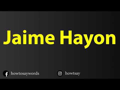 How To Pronounce Jaime Hayon