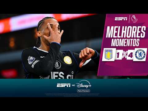 Gols e lances de Aston Villa x Chelsea