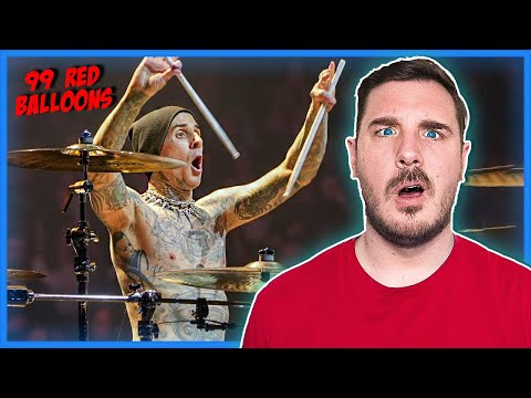 Drummer's Reaction To Travis Barker Playing 99 Red Balloons with Goldfinger