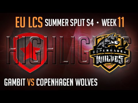 LCS Highlights Gambit Gaming vs Copenhagen Wolves Super Week 11 EU Summer 2014 GMB vs CW S4 W11D1G1