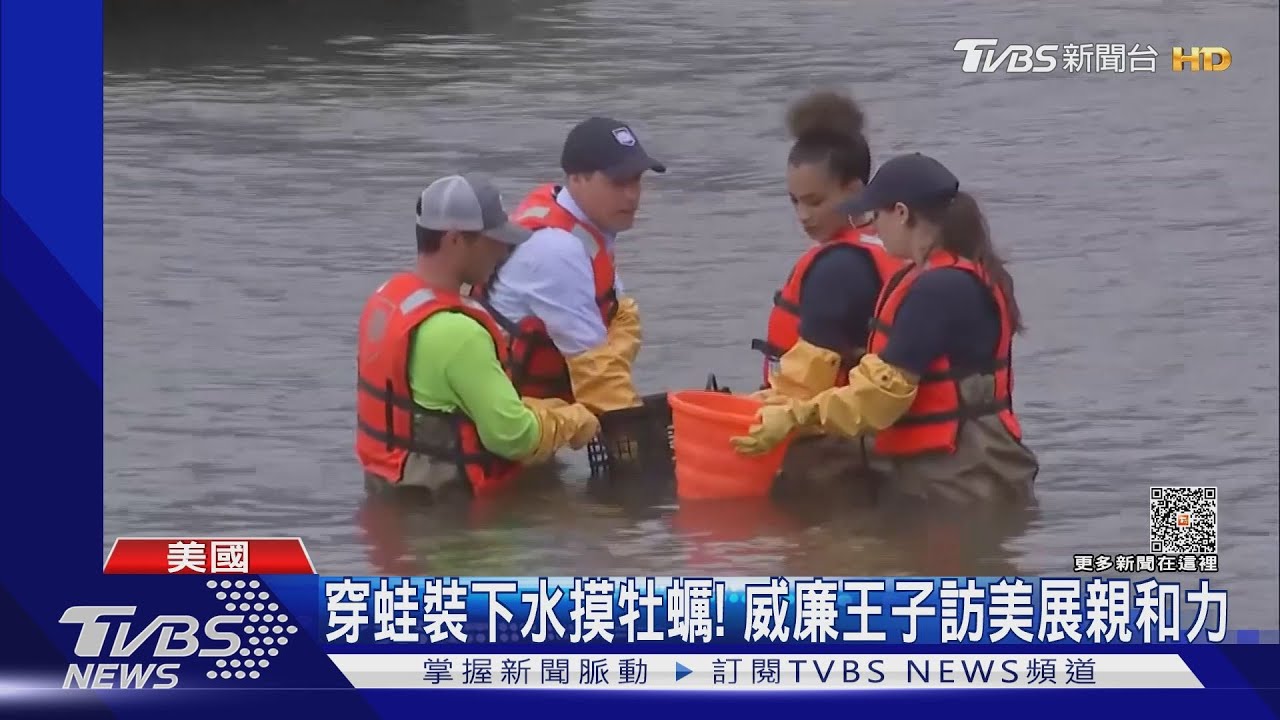 威廉王子穿青蛙裝下水摸牡蠣!老爸查爾斯訪法 巴黎人冷感