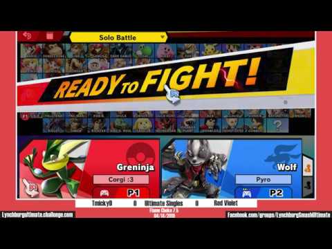 Flame Choke 7.5 - Corgi (Greninja) vs. Pyro (Wolf) - Division 2 - Ult Singles (4/14/19)