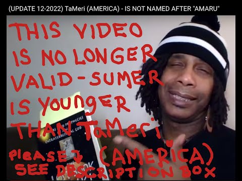 I Was Incorrect: TaMeri (AMERICA) - NOT NAMED AFTER "AMARU" (Pls Read Description Box Update)