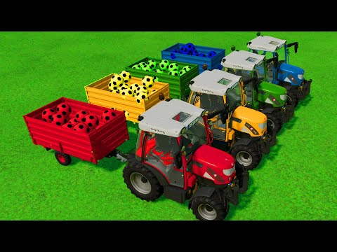 TRANSPORT SOCCER BALLS WITH CLAAS AND MCCORMICK TRACTORS - Farming Simulator 22