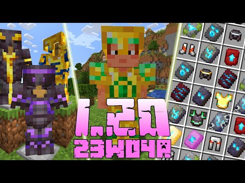 Minecraft 1.20: [Snapshot 23w04a] What's new?  PATTERNS FOR ARMOR!  "New RUNES"!