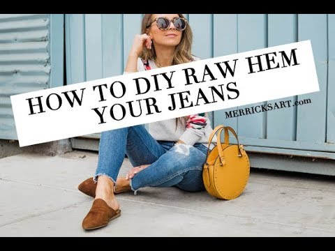 How to DIY raw hem your jeans