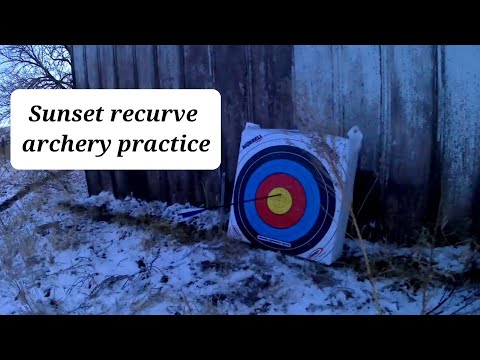 Windy Archery Practice At Sunset |  New Target, Broken Arrows, and Did I Mention, Wind?