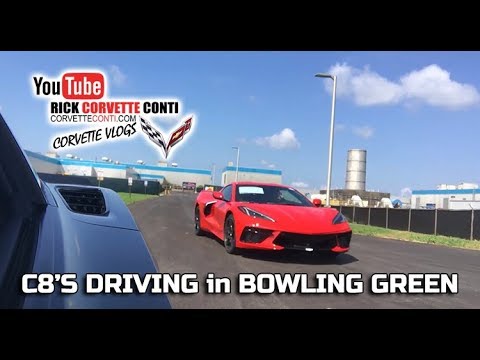 C8 CORVETTES DRIVING AT BOWLING GREEN ASSEMBLY PLANT 7.19.19 Video