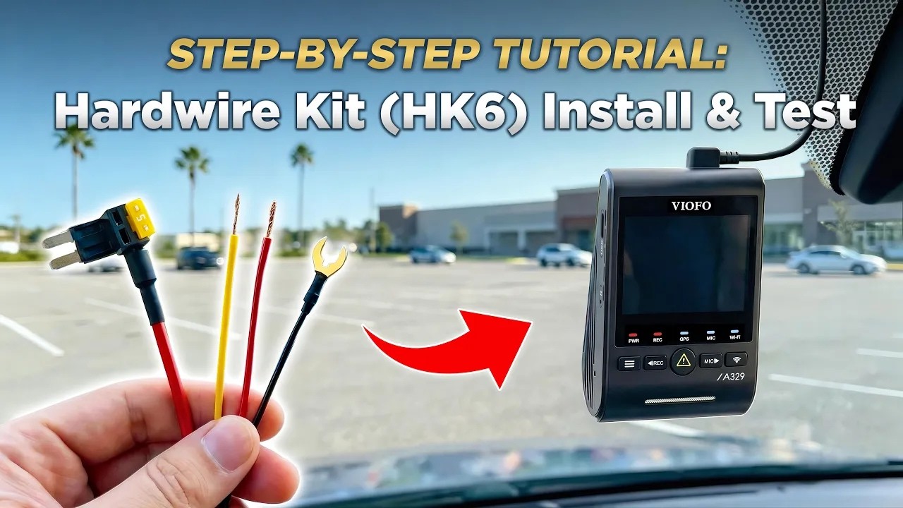 How to Test the Parking Mode and Install the HK6 Hardwire Kit for your VIOFO Dashcam?